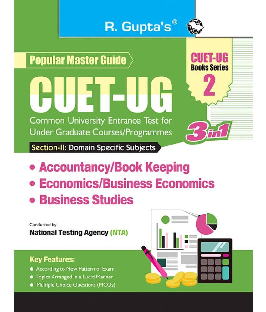 CUET-UG : Section-II (Domain Specific Subjects : Accountancy/Book Keeping, Economics/Business Economics, Business Studies) Entrance Test Series-2 - Stationery | Buy online on ZillyBuy