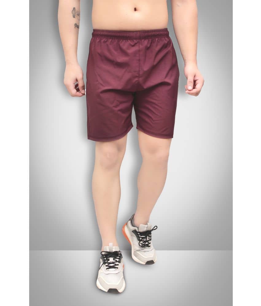 Forbro - Maroon Polyester Men's Cycling Shorts ( Pack of 1 ) - Shorts | Buy online on ZillyBuy