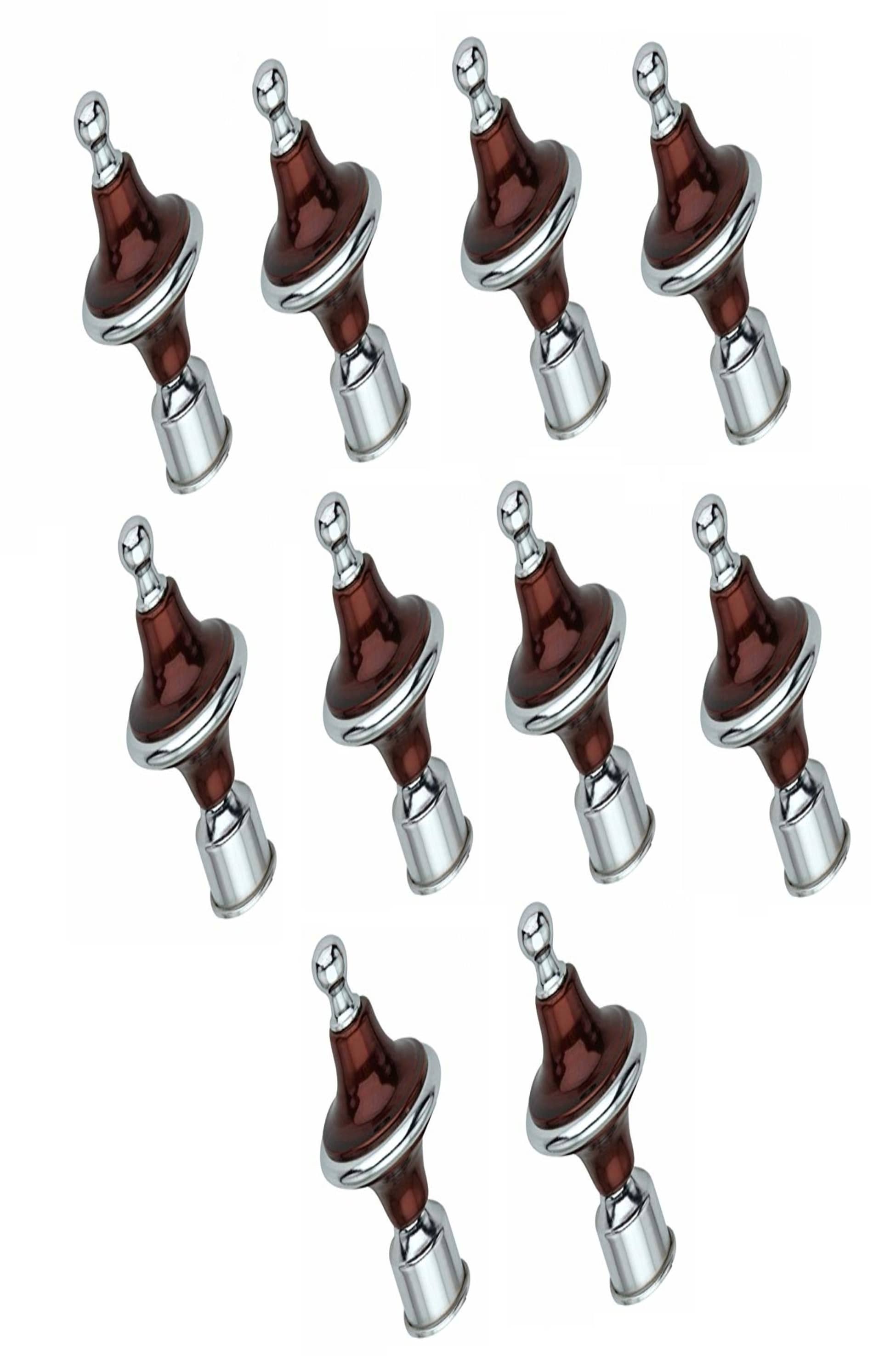 Home Deco - Brown Wrought Iron Single Rod Curtain Bracket ( Pack of 10 )