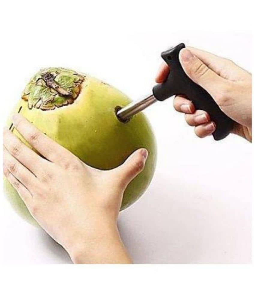 Meena Fashion - Black Stainless Steel Coconut Peeler ( Pack of 1 )