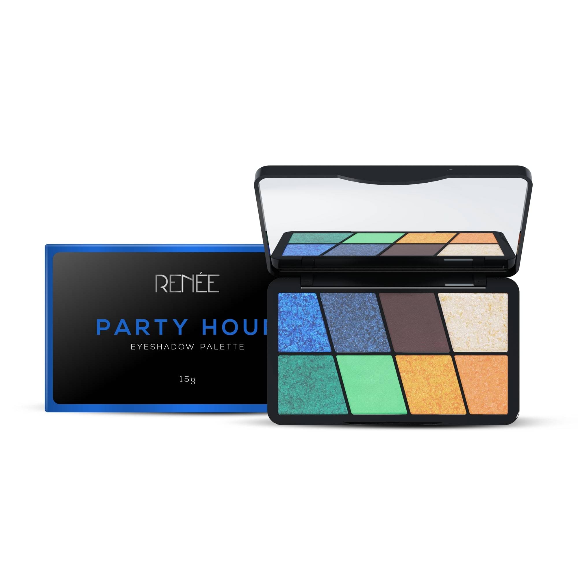     			RENEE Eyeshadow Palette, Long Lasting, High Pigmented Multicolor Eye Makeup , Party Hour, 15 Gm