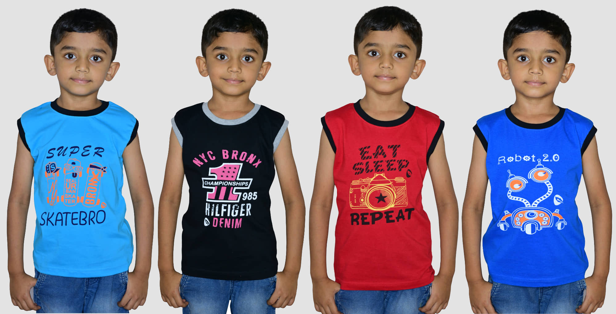 Soft Apparels Pack of 2 Boys Cotton T-Shirt ( Multi Color )