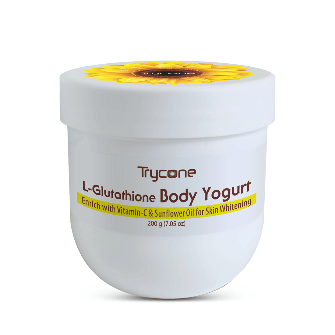 Trycone L Glutathione and Vitamin C Skin Whitening Body Yogurt Enrich with Vitamin-C and Sunflower Oil with SPF -15, 200 Gm