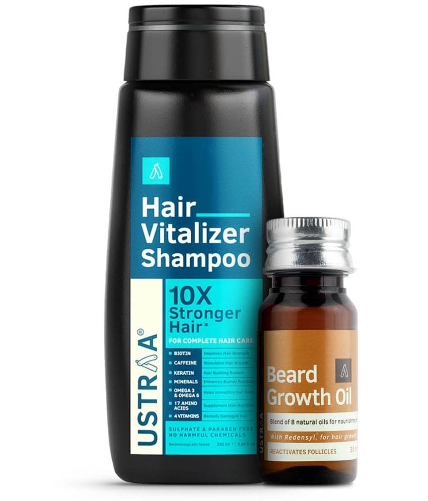     			Ustraa Hair Vitalizer Shampoo - 250ml & Beard Growth Oil - 35ml