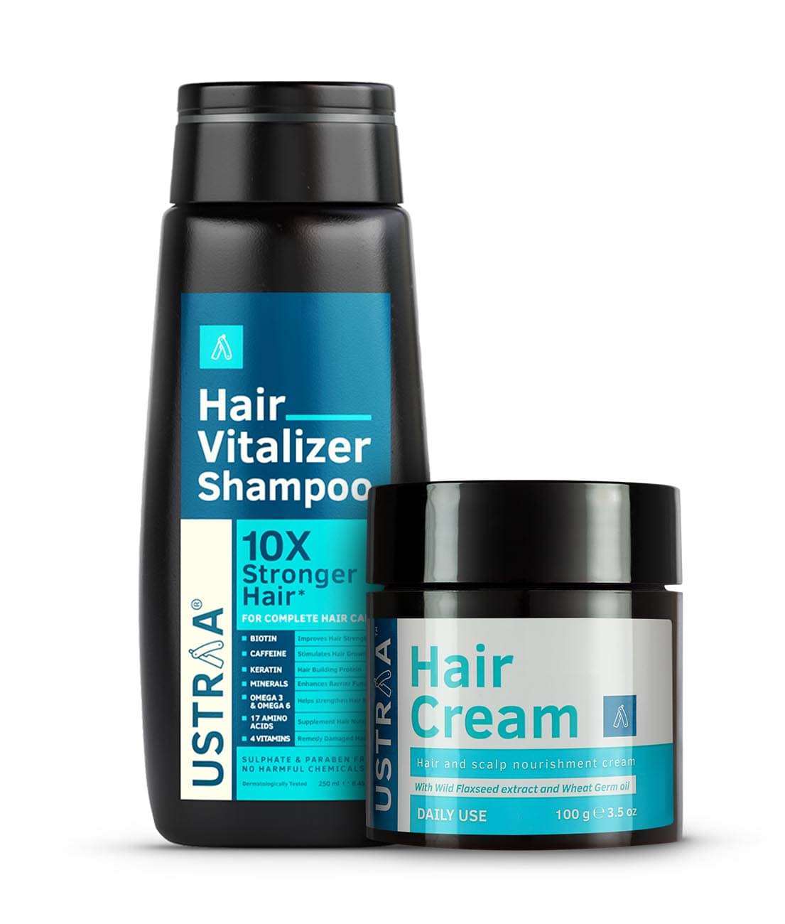     			Ustraa Hair Vitalizer Shampoo - 250ml & Daily Use Hair Cream - 100g