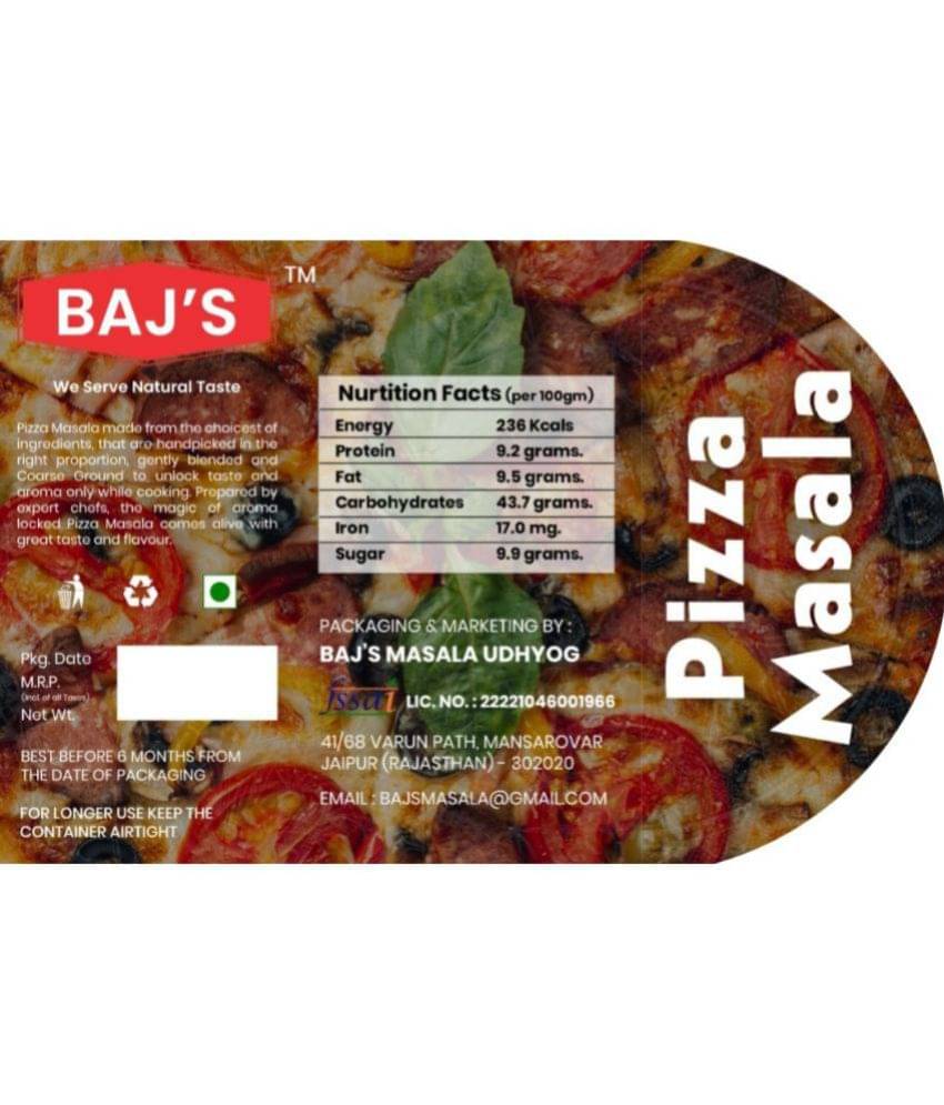     			BAJ'S NATURAL Masala 250 gm