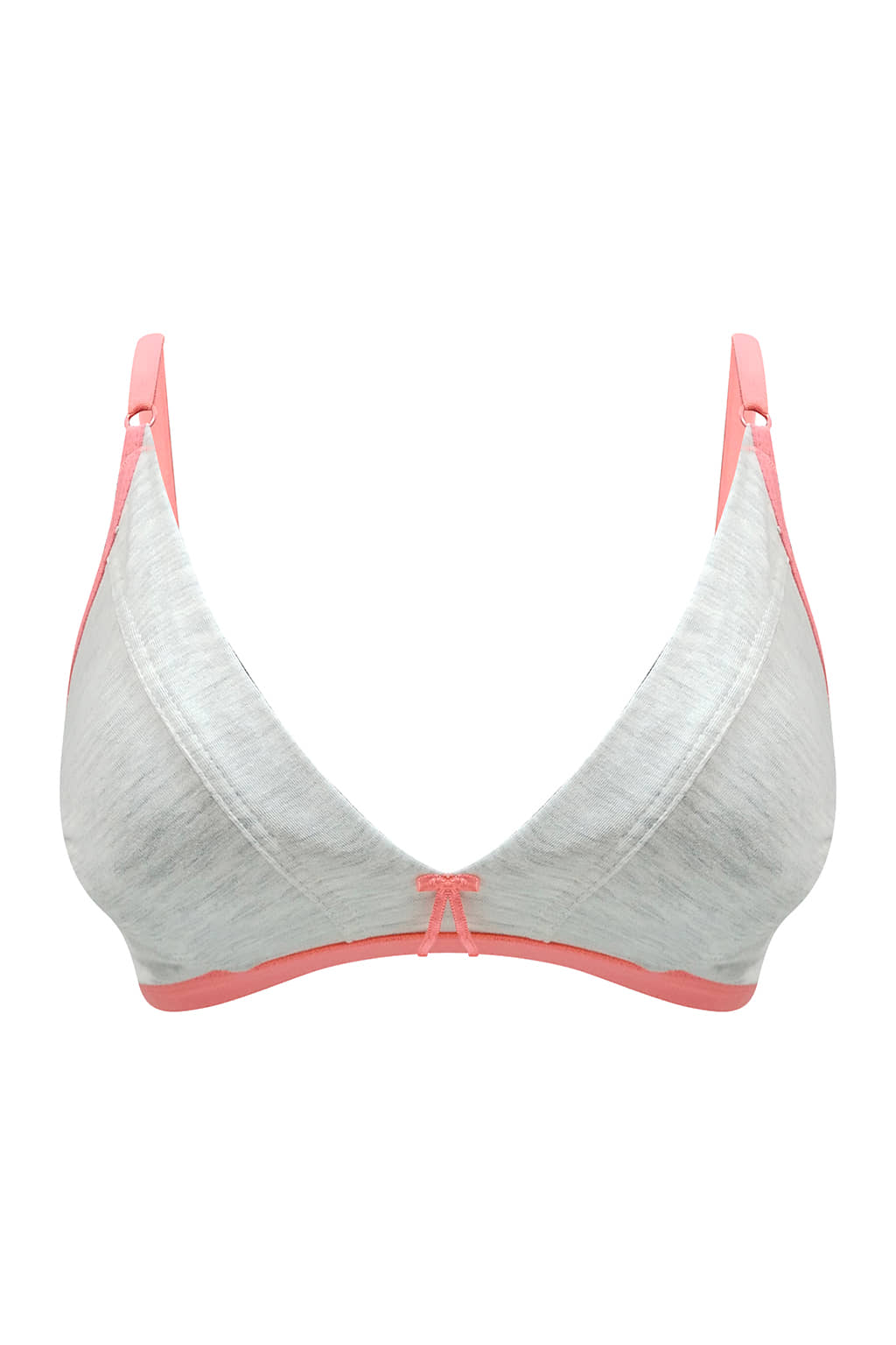 Clovia Cotton Blend Non Padded Women's Plunge Bra ( Grey Melange )