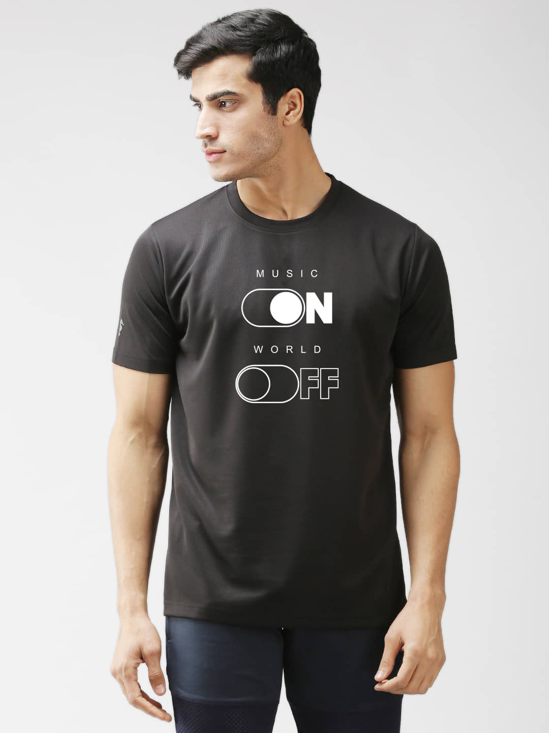 EPPE Pack of 1 Polyester Regular Fit Men's T-Shirt ( Black )