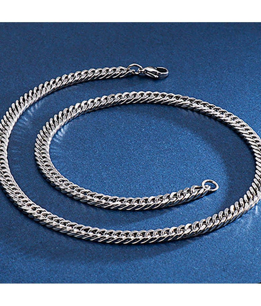 FASHION FRILL Silver Plated Chain ( Set of 1 )