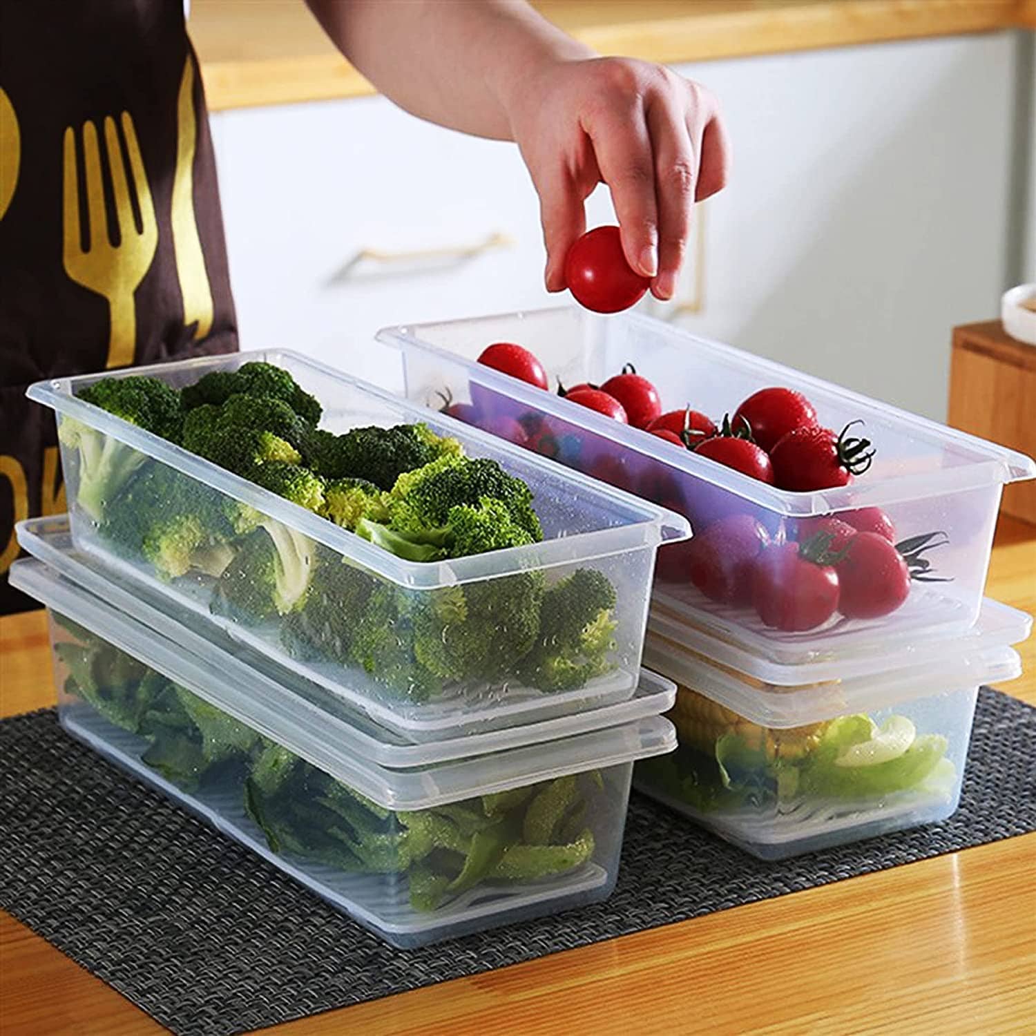 NCMART - Transparent Plastic Fridge Racks ( Pack of 4 )