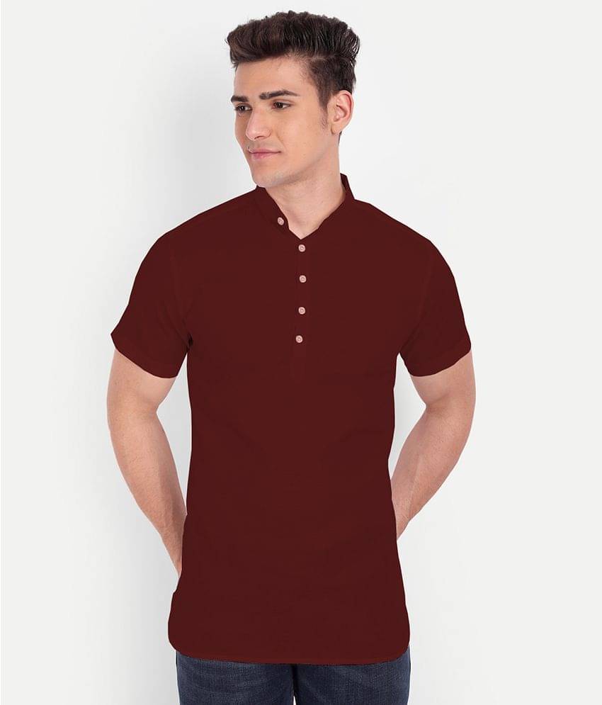 Vida Loca - Maroon Cotton Slim Fit Men's Casual Shirt ( Pack of 1 ) Vida Loca - Maroon Cotton Slim Fit Men's Casual Shirt ( Pack of 1 )