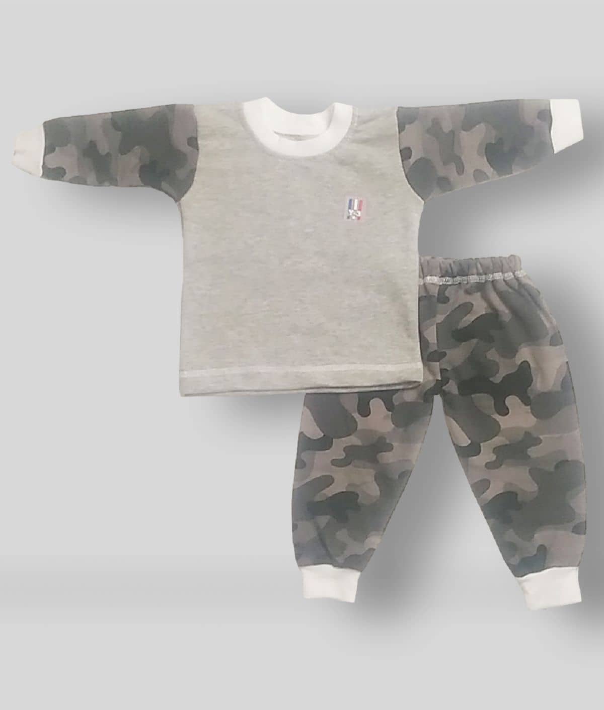 harshvardhanmart.com Pack of 1 Baby Boys Cotton Top & Trouser ( Gray )