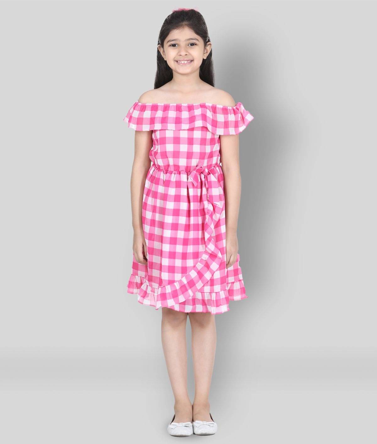     			StyleStone Polyester A-line Dress For Girls ( Pack of 1 , Pink )