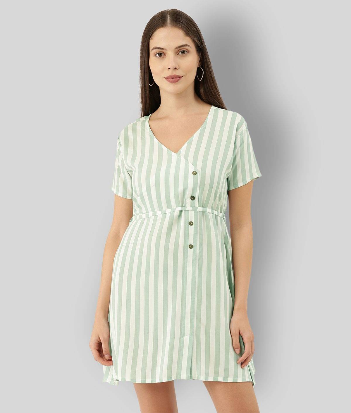 The Dry State - Multicolor Rayon Women's A- line Dress ( Pack of 1 ) The Dry State - Multicolor Rayon Women's A- line Dress ( Pack of 1 )