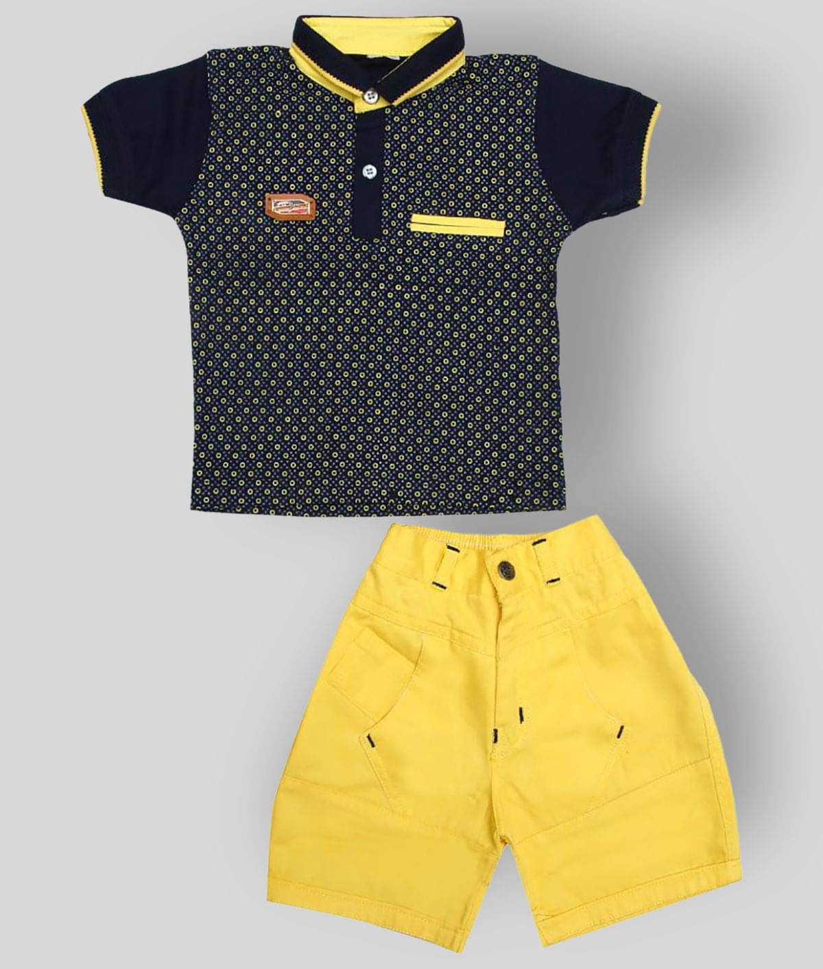     			Zadmus Pack of 1 Baby Boys Cotton T-Shirt & Shorts ( Yellow )