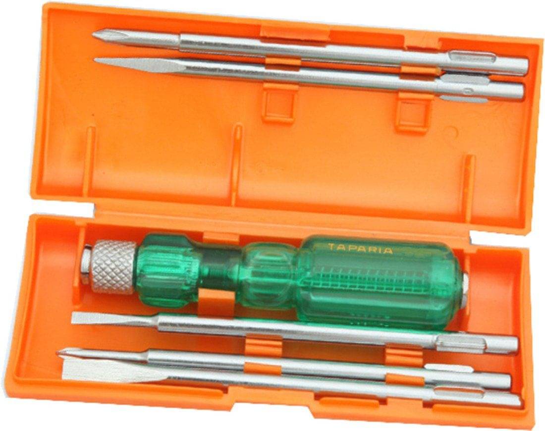 Taparia Tool Kit 812 Screwdriver Kit/Set with Neon Bulb      			Taparia Tool Kit 812 Screwdriver Kit/Set with Neon Bulb