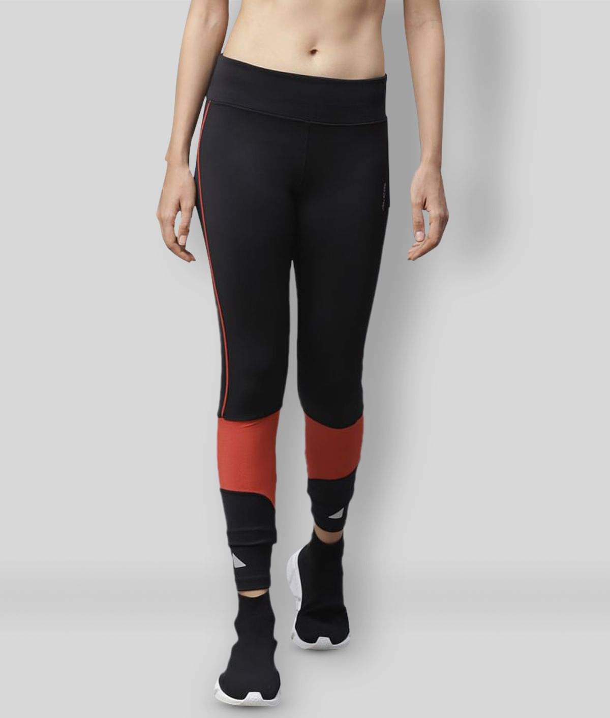     			Alcis Black Polyester Solid Tights