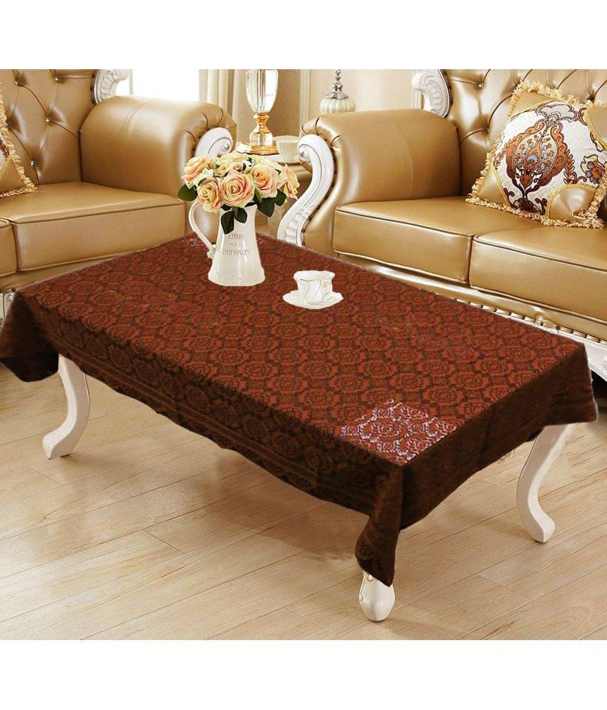 Polyester Solid 4 Seater Rectangular Centre Table Cover Table Cover (152 x 101 cm)-Brown Polyester Solid 4 Seater Rectangular Centre Table Cover Table Cover (152 x 101 cm)-Brown