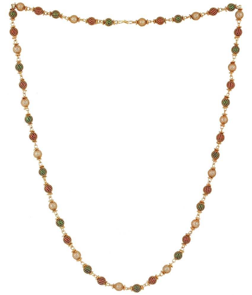 FASHION FRILL Gold Plated Chain ( Set of 1 )