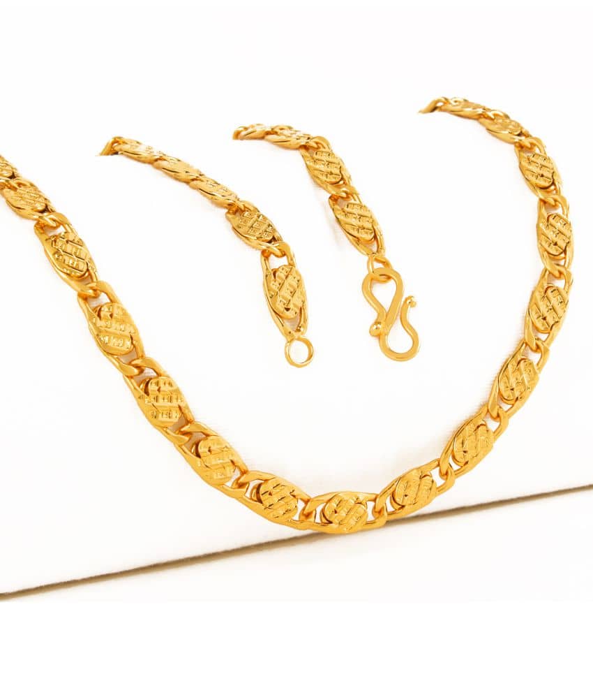 FASHION FRILL Gold Plated Chain ( Set of 1 )