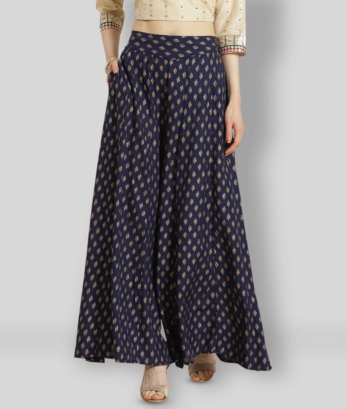 Juniper - Multicolor Rayon Flared Women's Palazzos ( Pack of 1 ) Juniper - Multicolor Rayon Flared Women's Palazzos ( Pack of 1 )