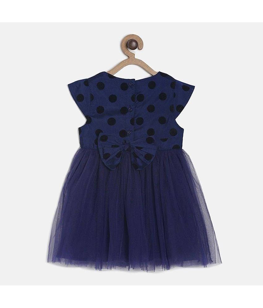 MINI KLUB Pack of 1 Baby Girls Polyester Dress ( Blue )