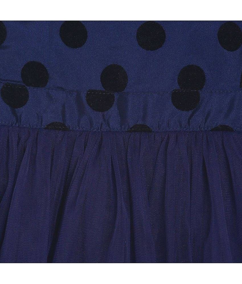 MINI KLUB Pack of 1 Baby Girls Polyester Dress ( Blue )