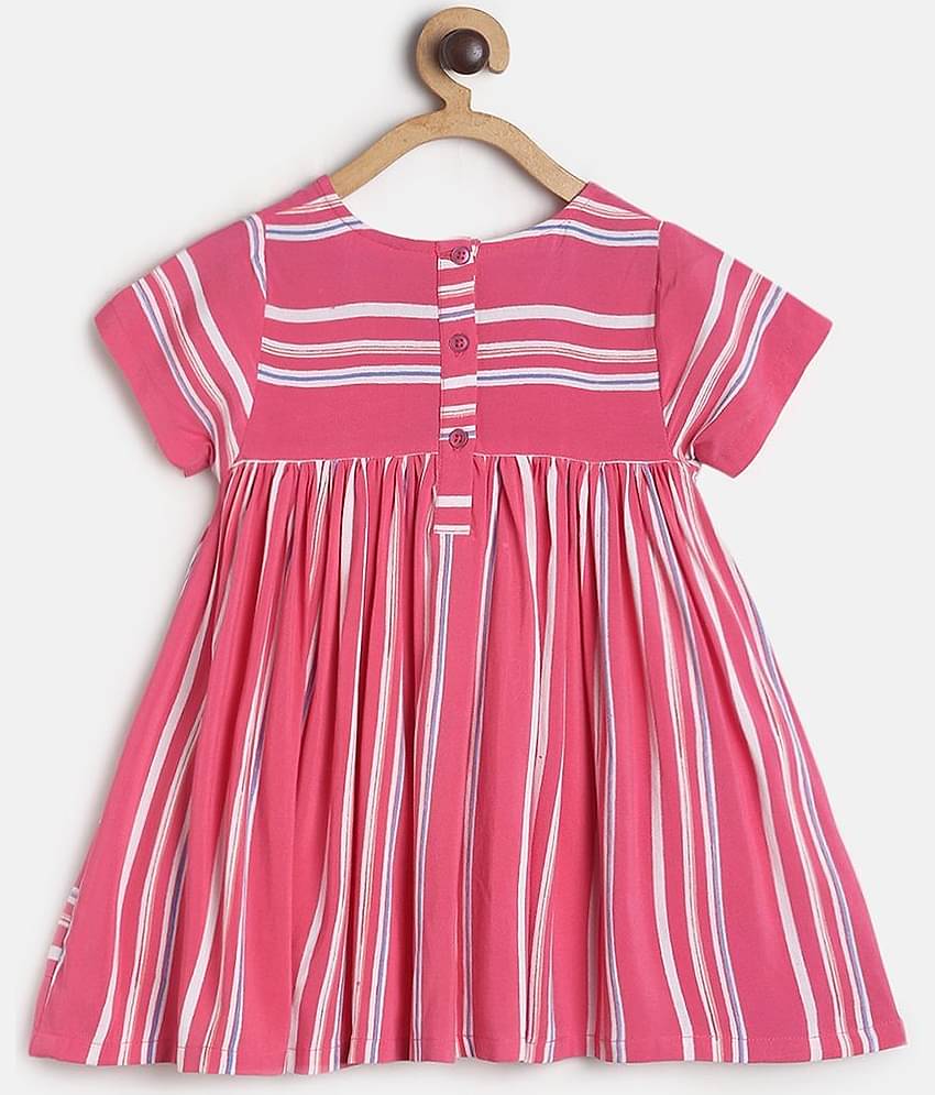 MINI KLUB Pack of 1 Baby Girls Rayon Dress ( Red )