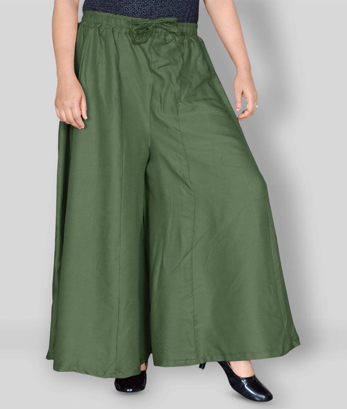     			Sttoffa - Green Rayon Flared Women's Palazzos ( Pack of 1 )