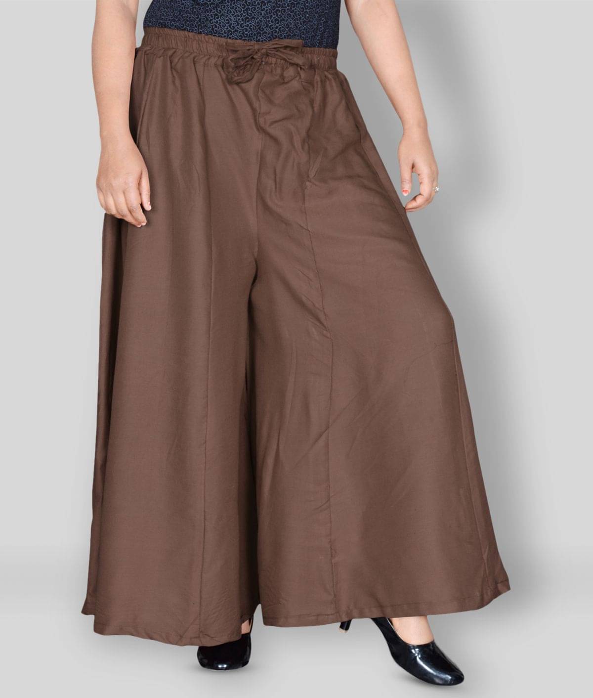     			Sttoffa - Brown Rayon Flared Women's Palazzos ( Pack of 1 )