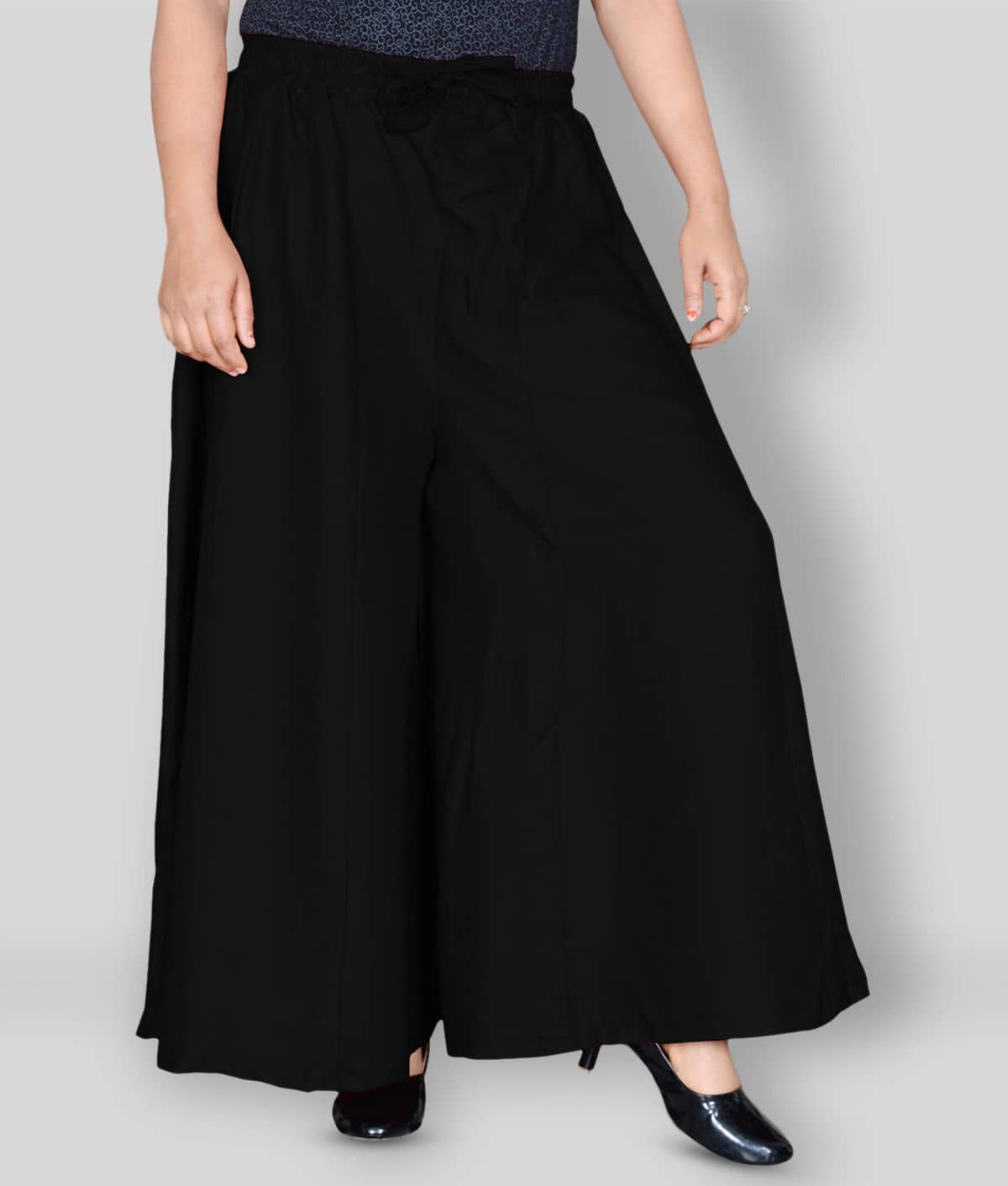 Sttoffa - White Rayon Flared Women's Palazzos ( Pack of 1 ) - Palazzos | Buy online on ZillyBuy