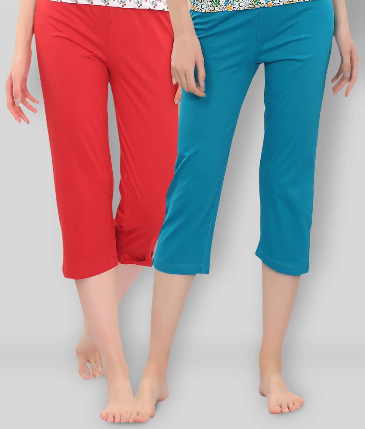 Zebu - Multicolor Cotton Blend Regular Fit Women's Casual Pants  ( Pack of 2 ) - Trousers | Buy online on ZillyBuy