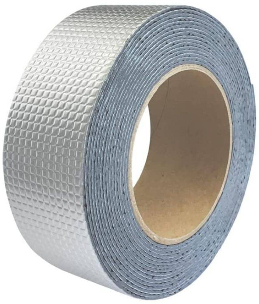     			GKBOSS - Silver Single Sided Flax Tape ( Pack of 1 )