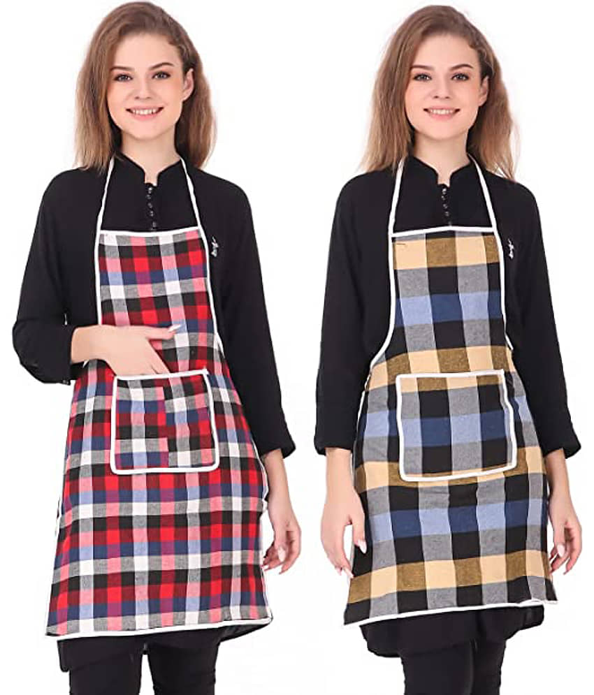 Aazeem Multicolor Half Apron ( Pack of 2 )