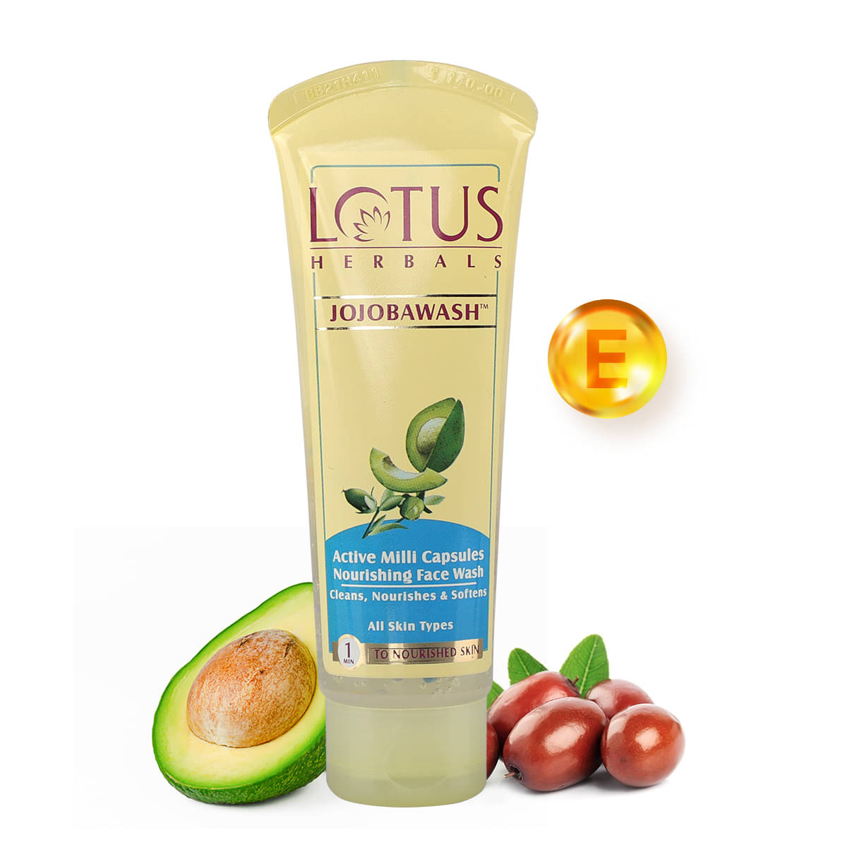 Lotus Herbals Jojobawash Active Milli Capsules Nourishing Face Wash , For All Skin Types , 80G Lotus Herbals Jojobawash Active Milli Capsules Nourishing Face Wash , For All Skin Types , 80G