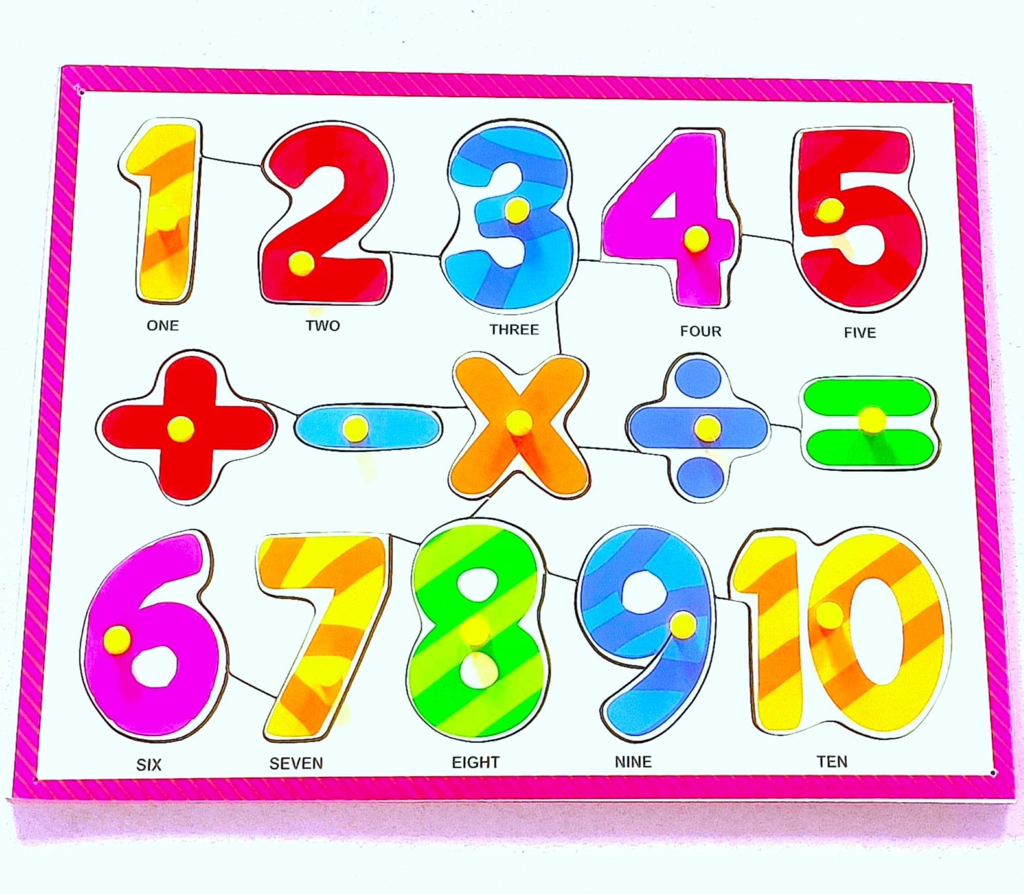 Peters Pence Wooden Multi-Color Educational Wooden Number Board with Mathematical Signs for Kids Pre Primary Education Peters Pence Wooden Multi-Color Educational Wooden Number Board with Mathematical Signs for Kids Pre Primary Education