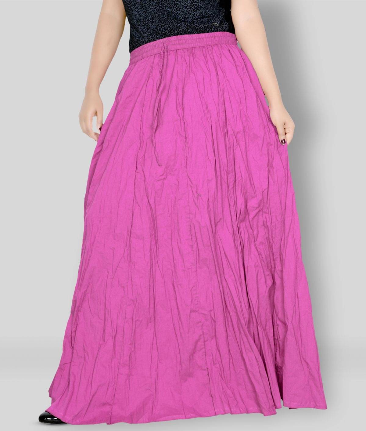 Sttoffa - Purple Cotton Women's Broomstick Skirt ( Pack of 1 ) Sttoffa - Purple Cotton Women's Broomstick Skirt ( Pack of 1 )