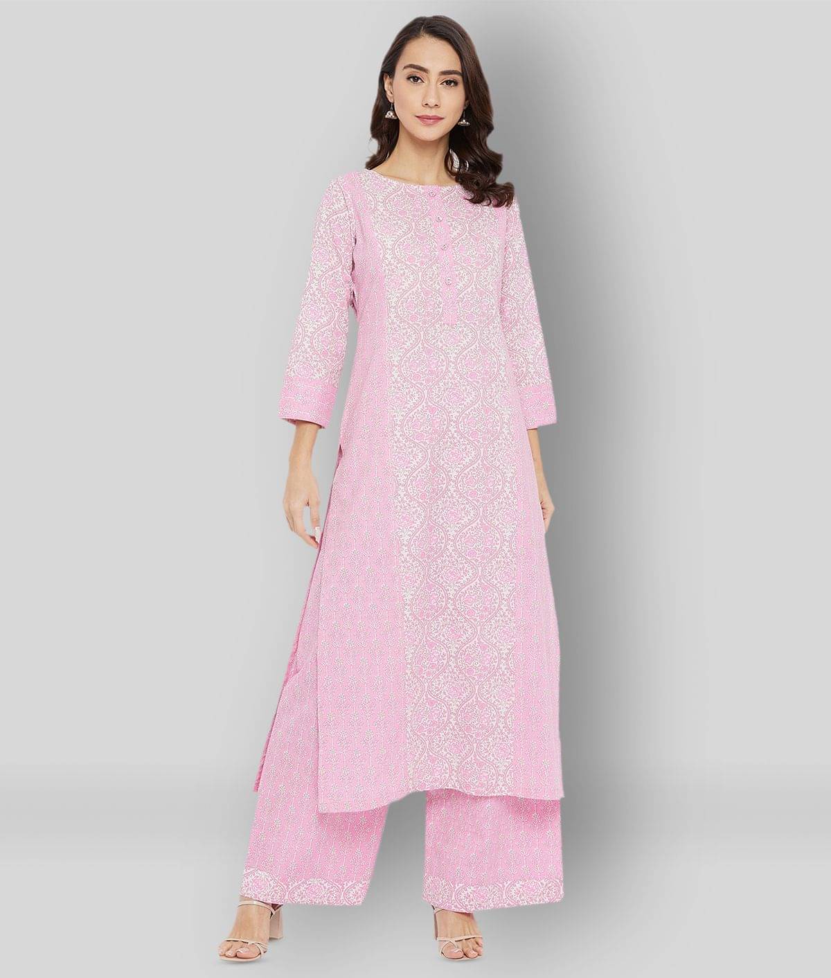     			Tissu - Multicolor Straight Cotton Women's Stitched Salwar Suit ( Pack of 1 )