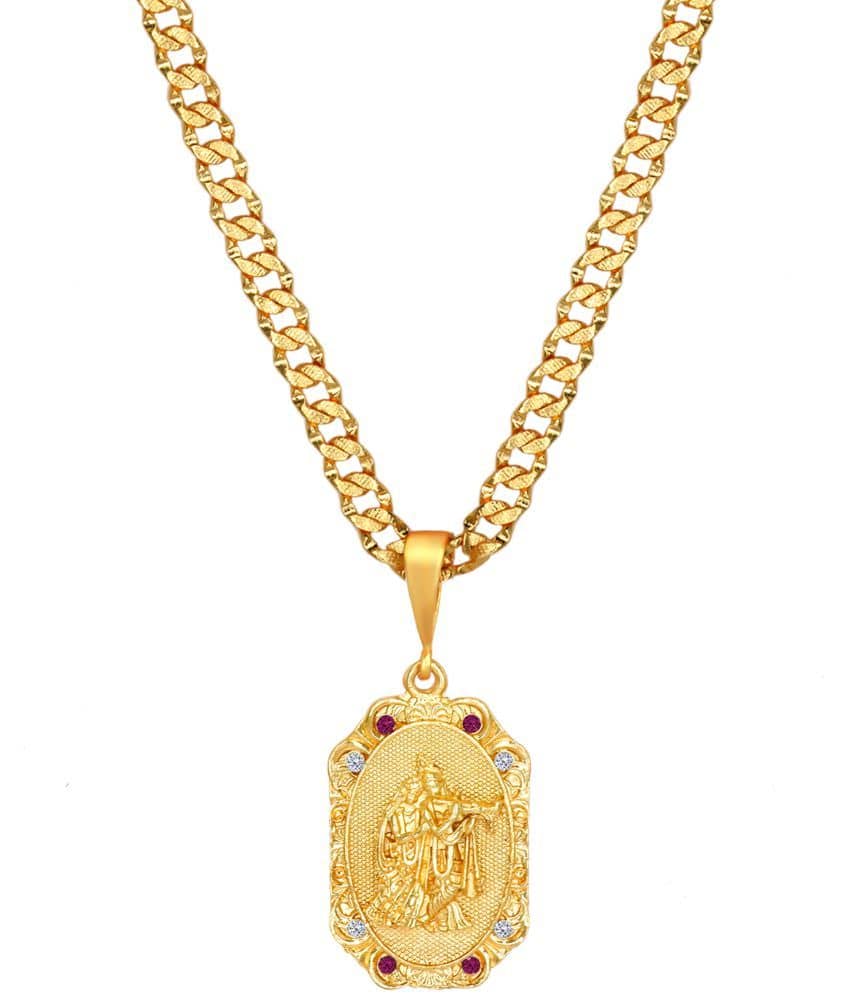 FASHION FRILL - Golden Pendant ( Pack of 2 )