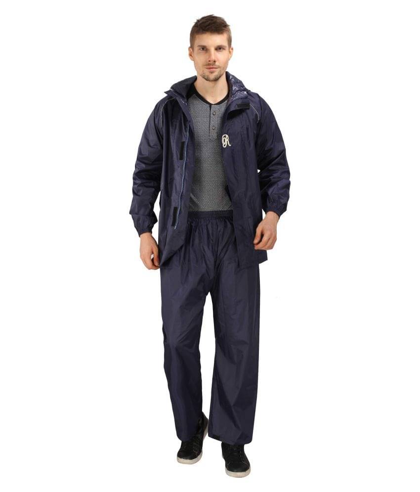 Goodluck Nylon Raincoat Set - Navy Goodluck Nylon Raincoat Set - Navy