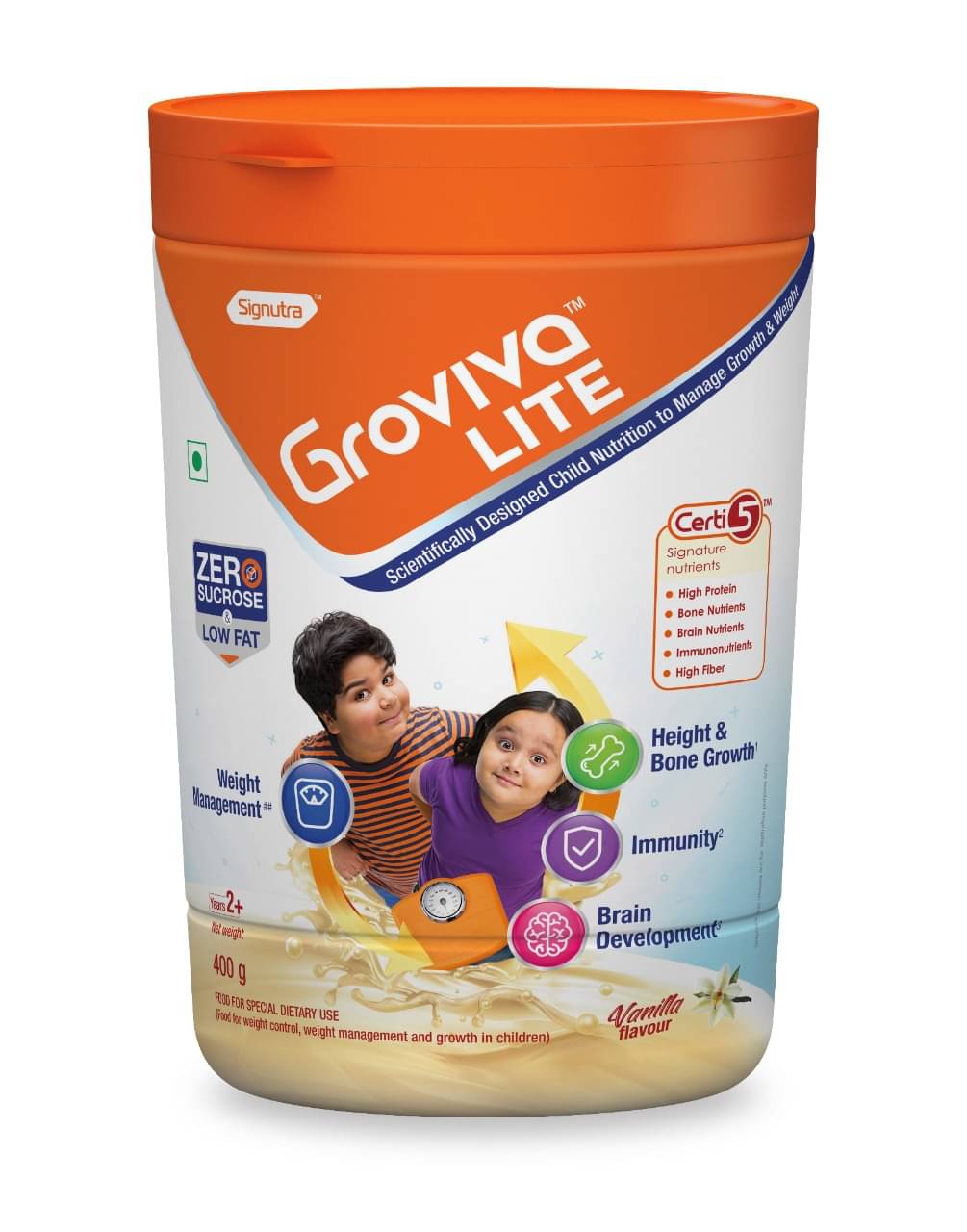 Groviva Vanilla Lite Nutrition Drink 400 g Groviva Vanilla Lite Nutrition Drink 400 g