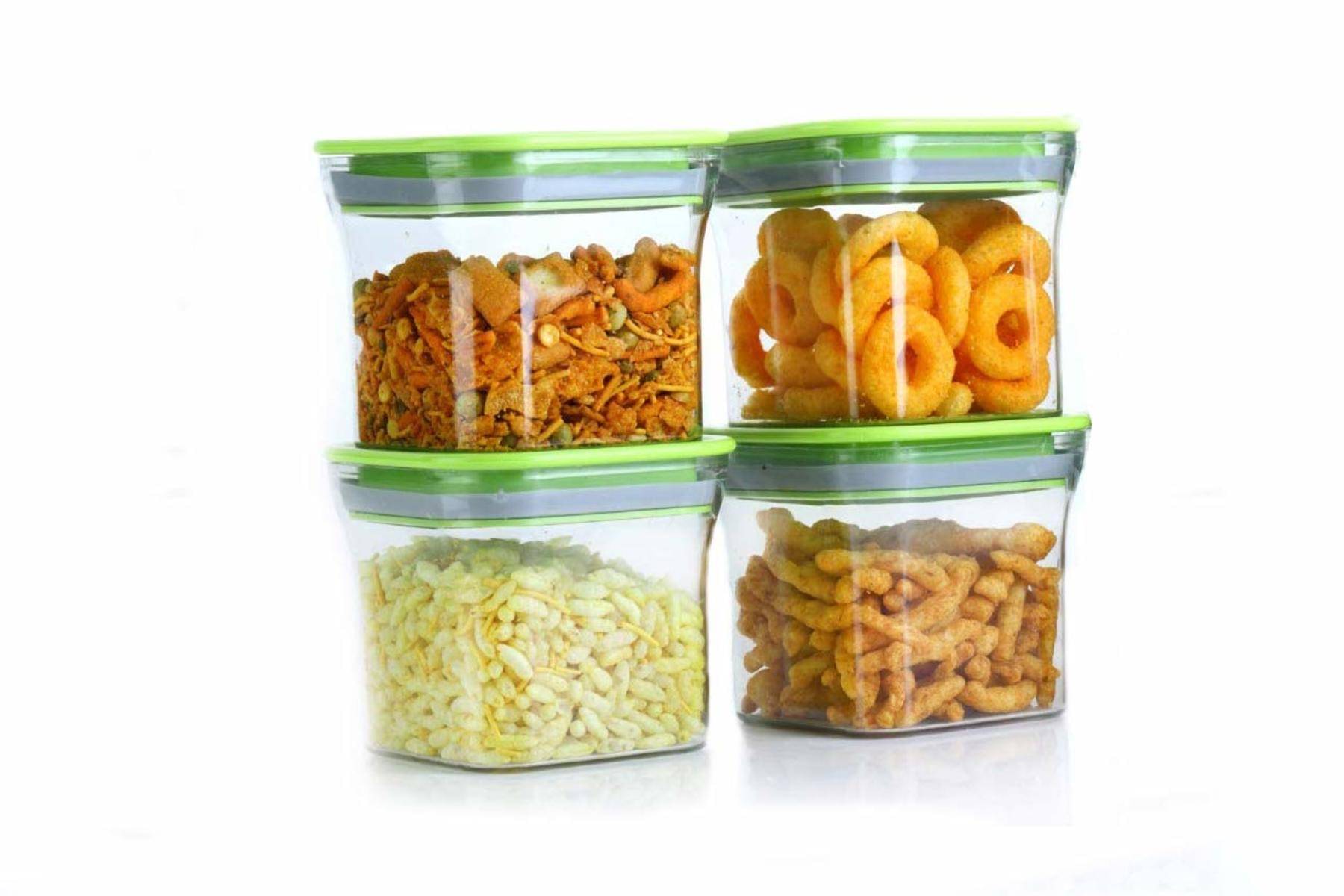 iview kitchenware Dal/Grocery/Pulse Polyproplene Green Food Container ( Set of 4 ) iview kitchenware Dal/Grocery/Pulse Polyproplene Green Food Container ( Set of 4 )