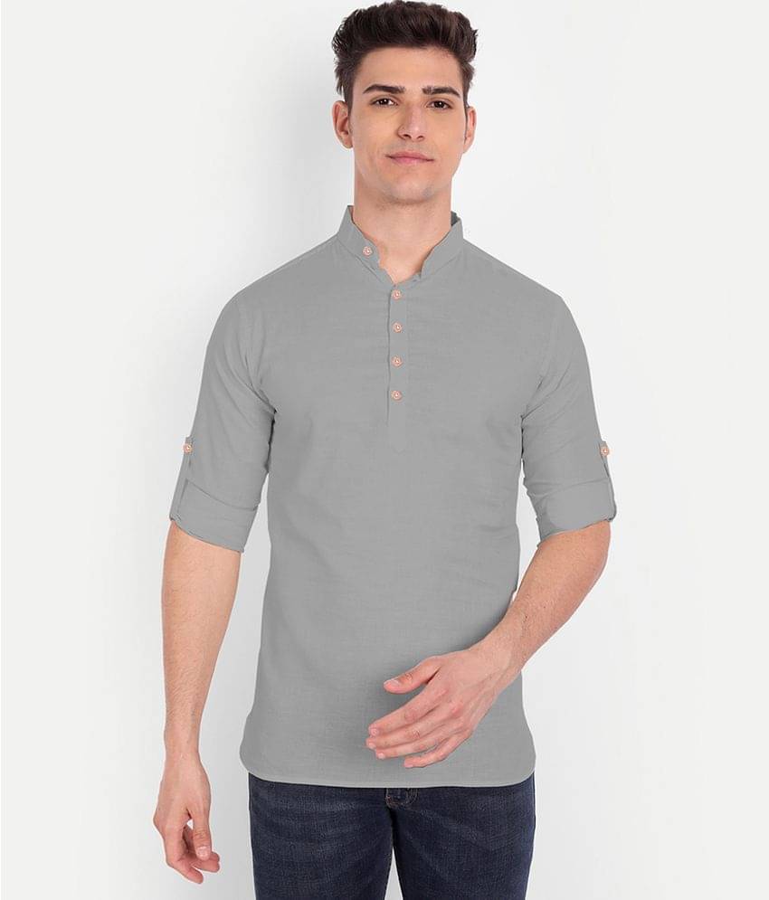     			Vida Loca - Grey Cotton Slim Fit Men's Casual Shirt ( Pack of 1 )