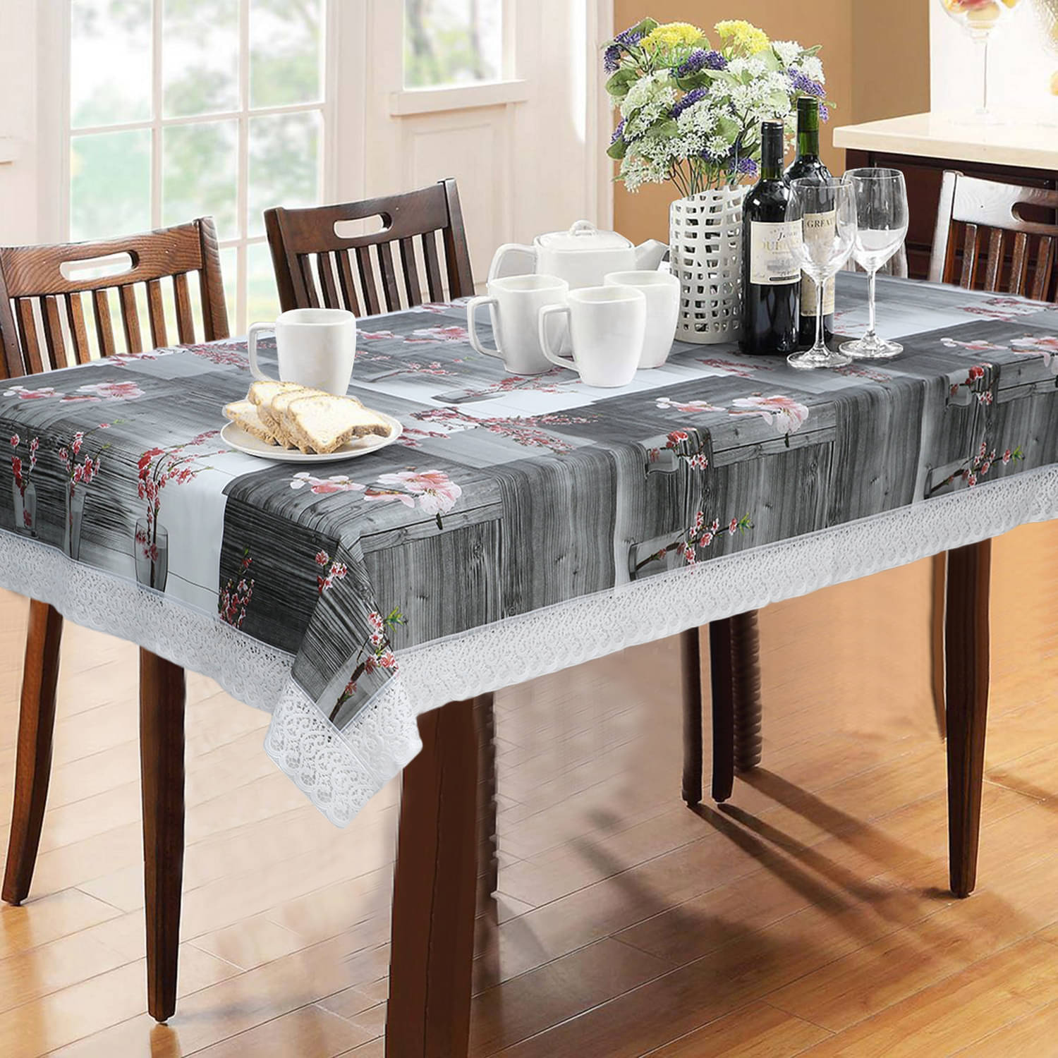 Light Grey PVC Table Cover ( Pack of 1 ) Light Grey PVC Table Cover ( Pack of 1 )