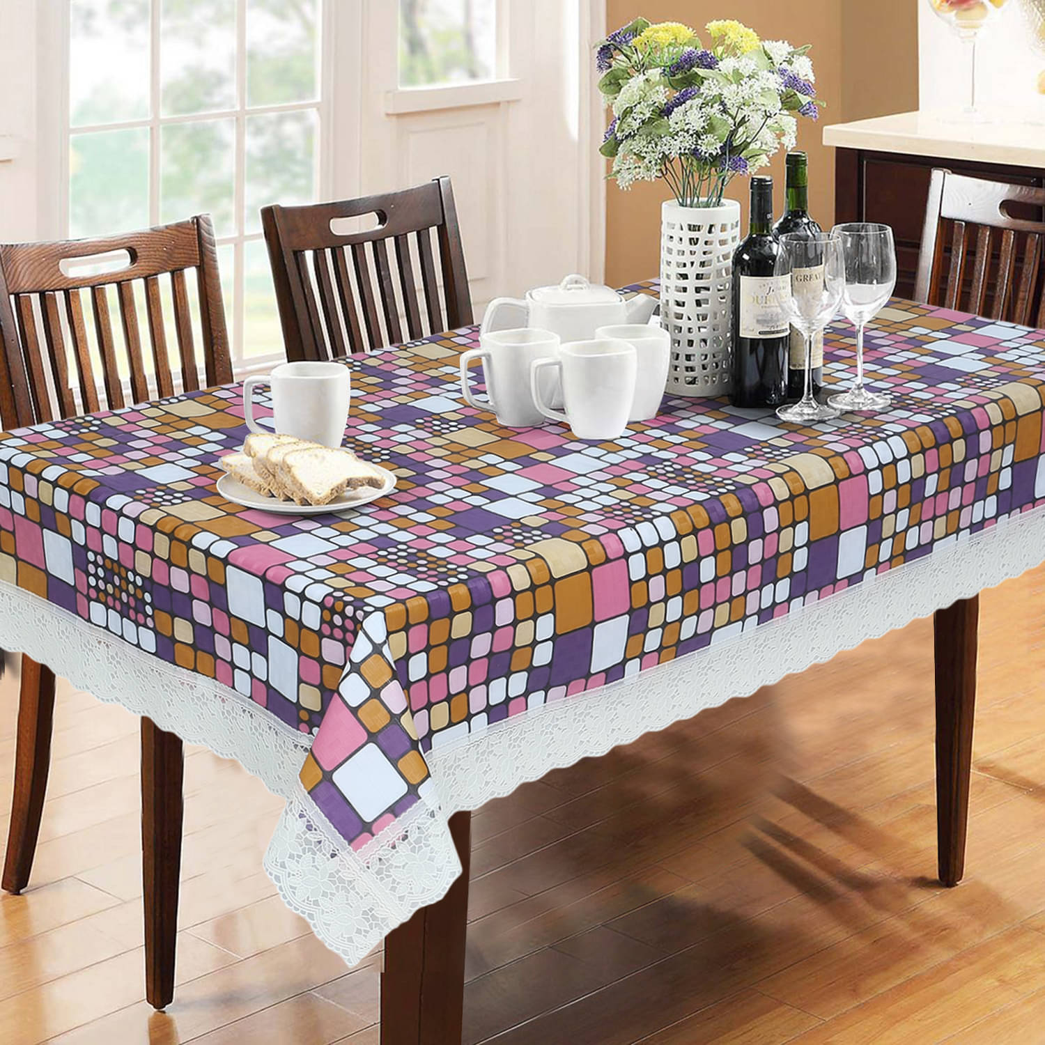     			Multi PVC Table Cover ( Pack of 1 )