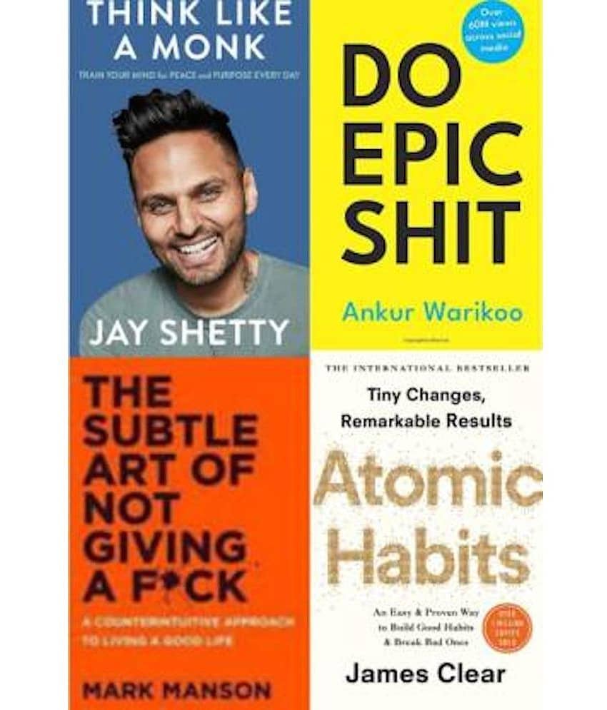 Deal Of 4 Books -- Do Epic Shittt + Mark Manson's Book +Habits Remarkable Results And The Jay Shetty Book (Paperback, Jay shetty, Ankur Warikoo) - Stationery | Buy online on ZillyBuy