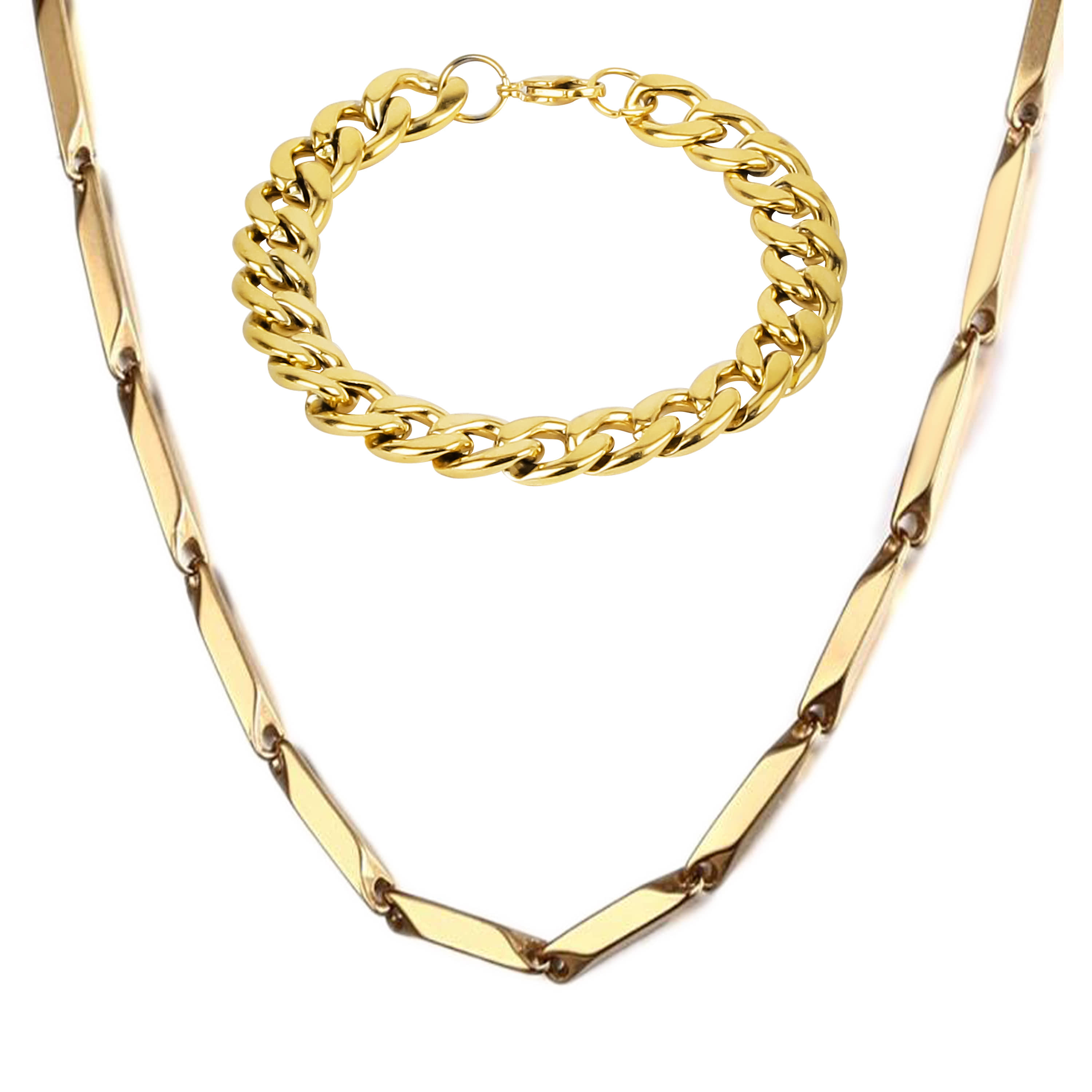FASHION FRILL - Gold Plated Chain ( Pack of 2 )