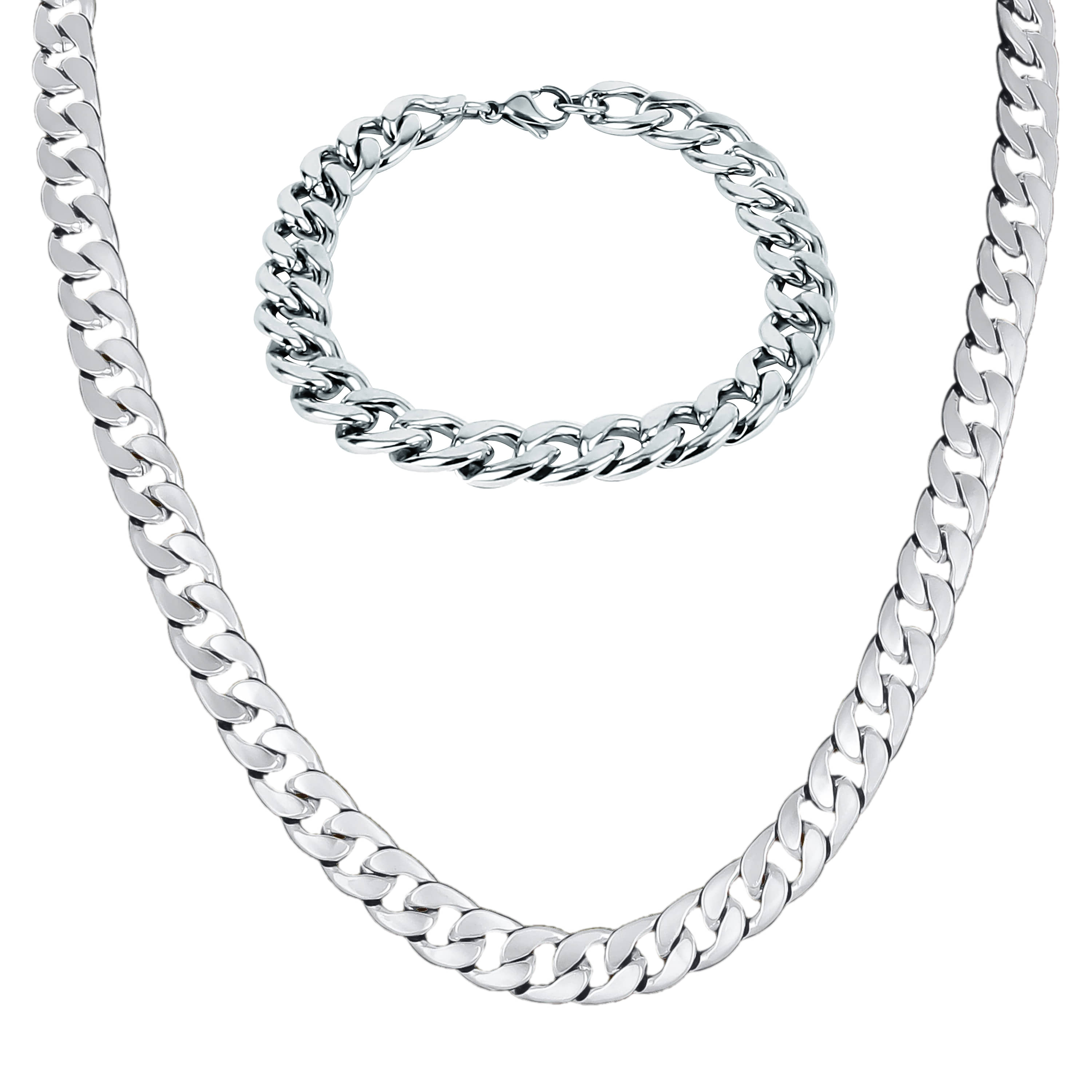 FASHION FRILL - Silver Plated Chain ( Pack of 2 )