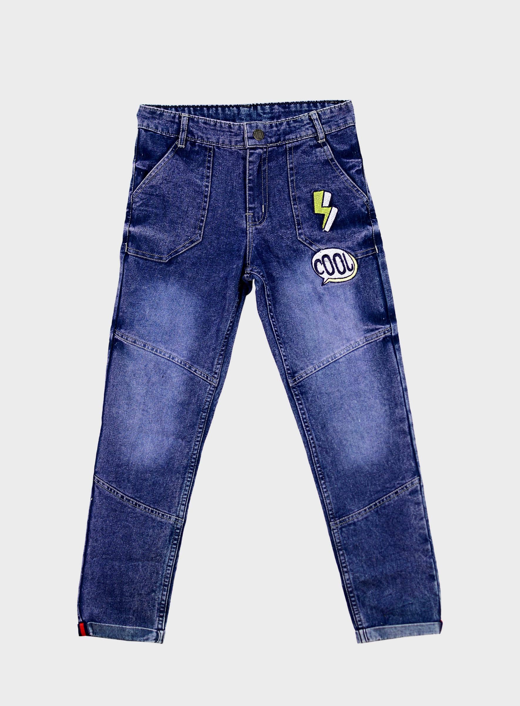 Me N My CLOSET Pack of 1 Boys 100% Cotton Jeans ( Blue ) - Jeans | Buy online on ZillyBuy
