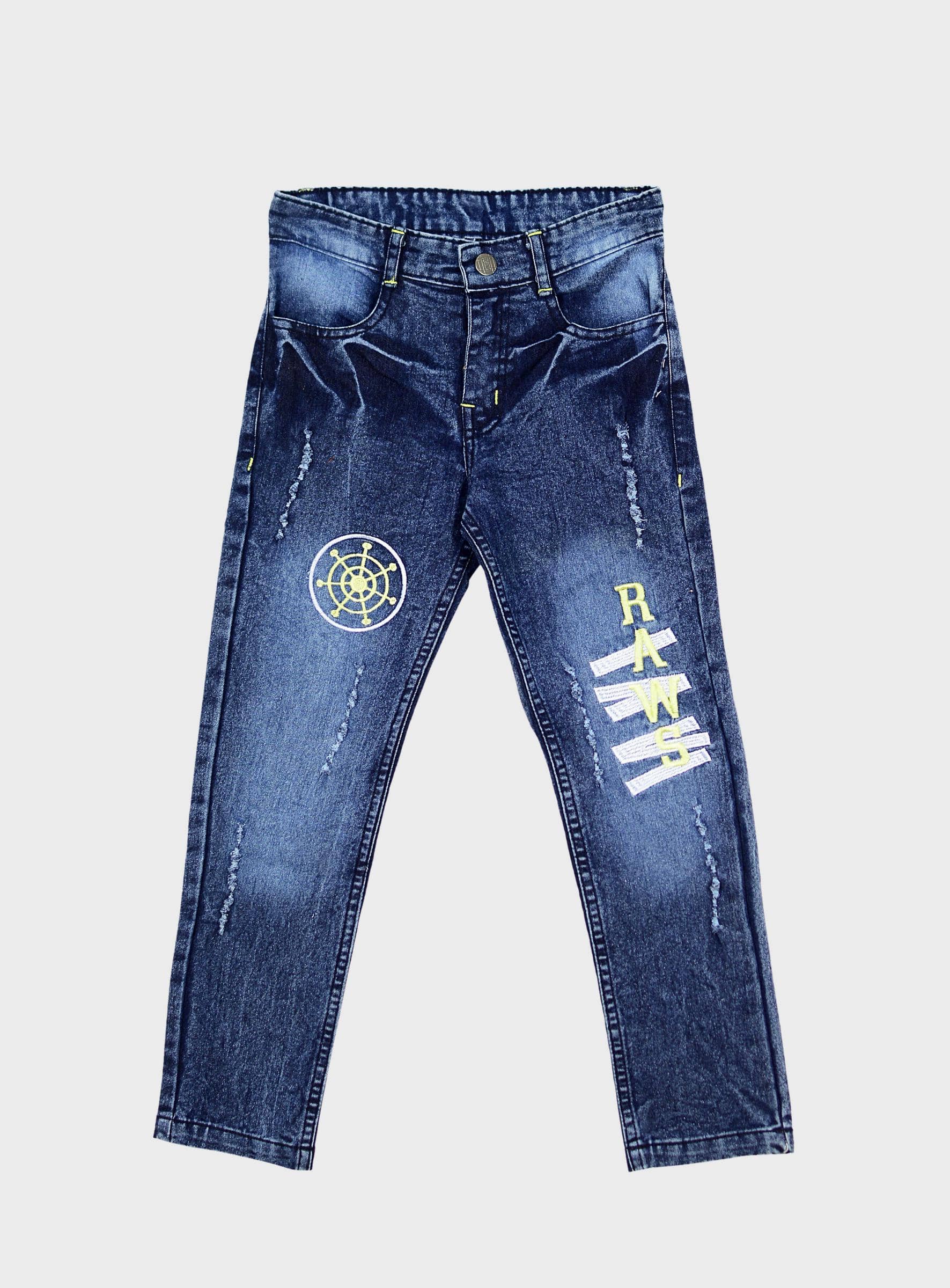 Me N My CLOSET Pack of 1 Boys 100% Cotton Jeans ( Blue ) - Jeans | Buy online on ZillyBuy